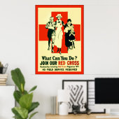 Wat kun je doen? ~  zuster ~ WW1 Poster (Thuiskantoor)