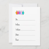 Wat kwam eerst de kip of het ei Babyfeestje Kaart (Achterkant)