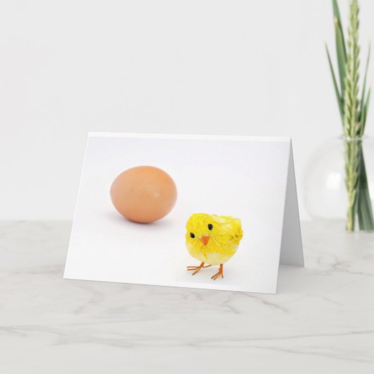 wat kwam eerst de kip of het ei? feestdagen kaart (Voorkant)