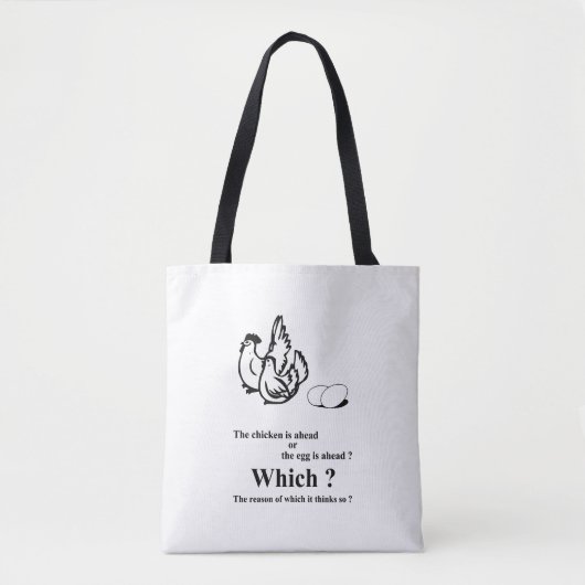 Wat kwam eerst? tote bag (Voorkant)