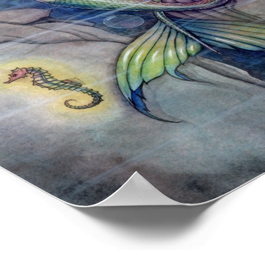 Wat leeft onder Mermaid Poster (Hoek)