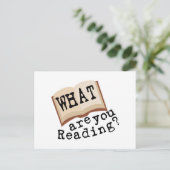 Wat lees je? briefkaart (Staand voorkant)