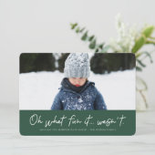 Wat leuk, 2021-feestelijke fotokaart feestdagenkaart (Staand voorkant)