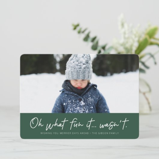 Wat leuk, 2021-feestelijke fotokaart feestdagenkaart (Staand voorkant)