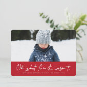 Wat leuk, 2021-feestelijke fotokaart feestdagenkaart (Staand voorkant)