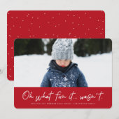 Wat leuk, 2021-feestelijke fotokaart feestdagenkaart (Voorkant / Achterkant)