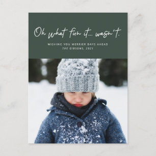 Wat leuk dat het niet een groene grappige foto was feestdagenkaart