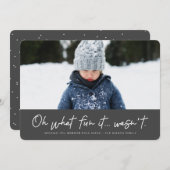 Wat leuk dat het niet grappig was 2022 feestdagenkaart (Voorkant / Achterkant)