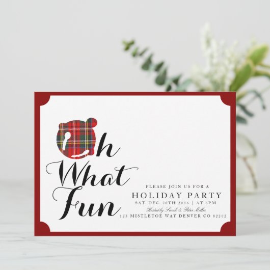 Wat leuk | Feestdag uitnodigen Kaart (Staand voorkant)