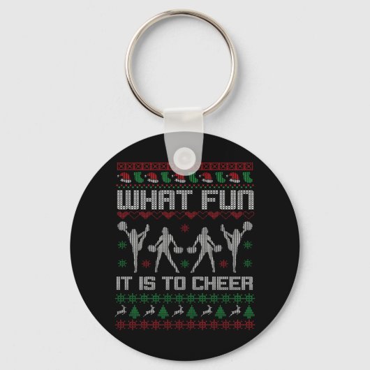 Wat leuk is het om Cheerleader kerstGIft te noemen Sleutelhanger (Voorkant)