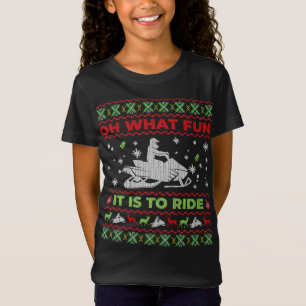 Wat leuk is het om de Snowmobile Ugly Christma te  T-shirt