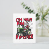 Wat leuk is het om Kerstboeren te berijden Uitnodiging Briefkaart (Staand voorkant)