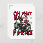 Wat leuk is het om met de Kerstboeren te rijden Uitnodiging Briefkaart (Voorkant / Achterkant)