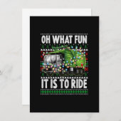 Wat leuk is het om te rijden, grappige kerstvuilni kaart (Voorkant / Achterkant)