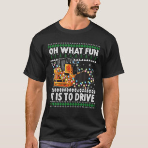 Wat leuk is om te rijden, kerstHumor Bulldo. T-shirt