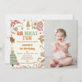 Wat leuk! Kerstkoekje 1e verjaardag foto Kaart (Voorkant)