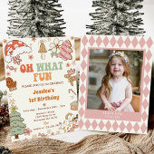 Wat leuk! Kerstkoekje 1e verjaardagsfeestje Kaart