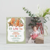 Wat leuk! Kerstkoekje Verjaardagsfeestfoto Kaart (Staand voorkant)