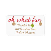 Wat leuk! Kerstmis aangepaste labels (Voorkant)