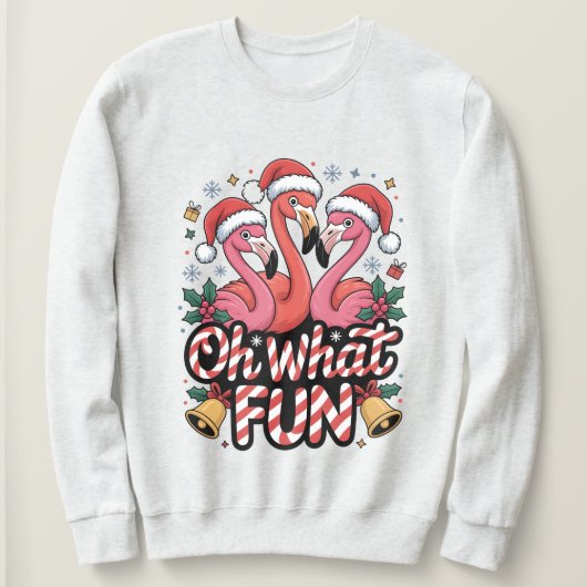 Wat leuk, Kerstontwerpen met flamingo's Trui (Design voorkant)
