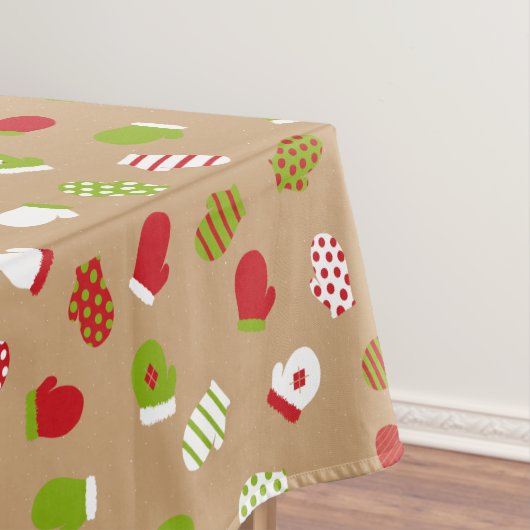 Wat leuk! Kerstwanten tafelkleed (Voorbeeld)