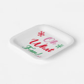 Wat leuk! Modern Feestelijk Script Kerstfeest Papieren Bordje (Gebogen)