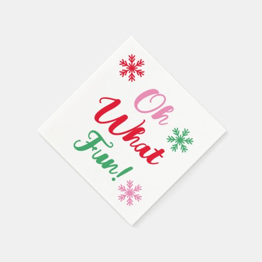 Wat leuk! Modern Feestelijk Script Kerstfeest Servet (Hoek)