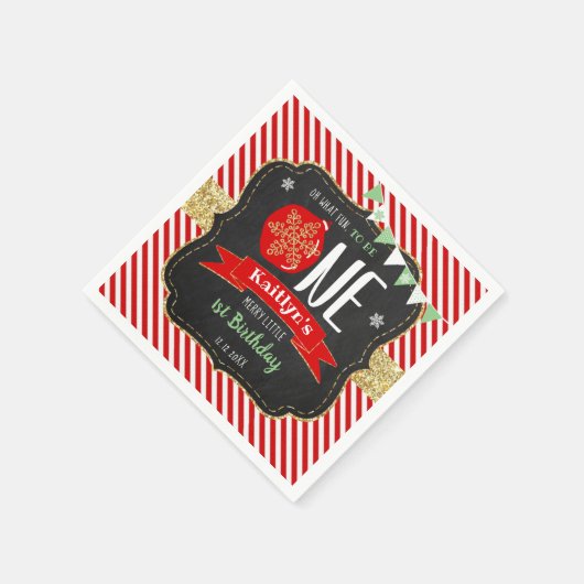 Wat leuk om er eentje te zijn! Eerste Kerstdag Servet (Hoek)