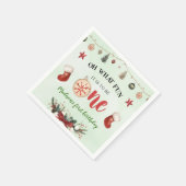 Wat leuk om kerst eerste verjaardag te vieren servet (Hoek)