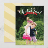 Wat leuk | Vakantieknopkaart Feestdagenkaart (Voorkant / Achterkant)