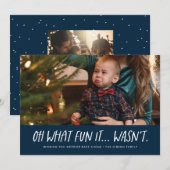Wat leuk was het niet grappig kerstfoto. feestdagenkaart (Voorkant / Achterkant)
