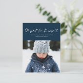 Wat leuk was het niet om een grappige foto te make feestdagenkaart (Staand voorkant)