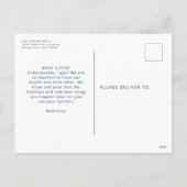 Wat leuk was het niet om een grappige foto te make feestdagenkaart (Achterkant)