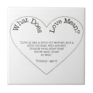 Wat liefde betekent - Oude vrouw en Man Tegel Tegeltje