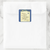 Wat ligt er achter ons... Emerson Quote tekening M Vierkante Sticker (Tas)