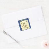 Wat ligt er achter ons... Emerson Quote tekening M Vierkante Sticker (Envelop)