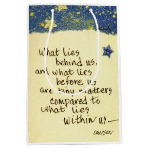 Wat ligt er achter ons... Emerson Quote tekening Medium Cadeauzakje
