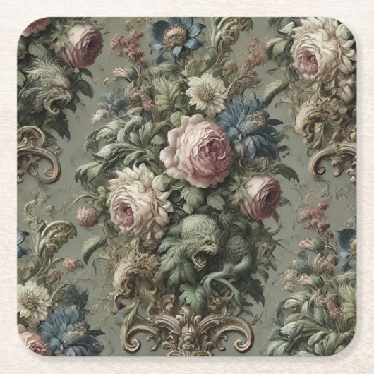 Wat ligt onder de bloei - Gotisch Victoriaans Kartonnen Onderzetters (Voorkant)