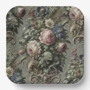 Wat ligt onder de bloei - Gotisch Victoriaans Papieren Bordje