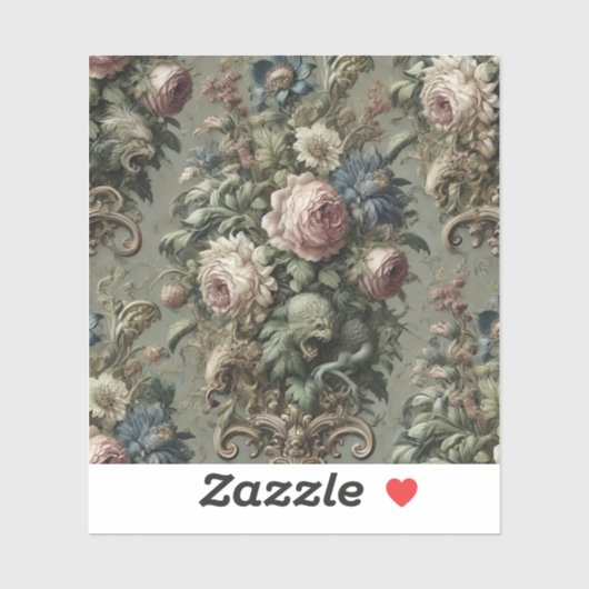 Wat ligt onder de bloei - Gotisch Victoriaans Sticker (Vel)