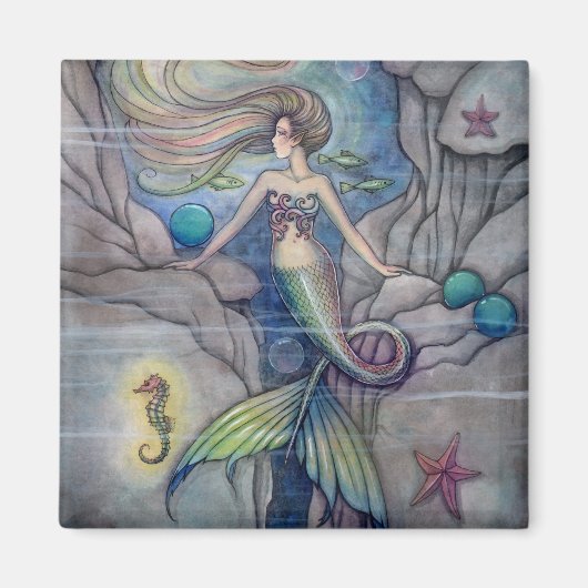 Wat ligt onder zeemeerminmagneet magneet (Voorkant)