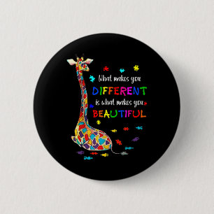 Wat maakt dat je een ander Giraffe mama Autism kin Ronde Button 5,7 Cm