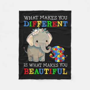 Wat maakt dat je verschillende ellephant mam-autis fleece deken