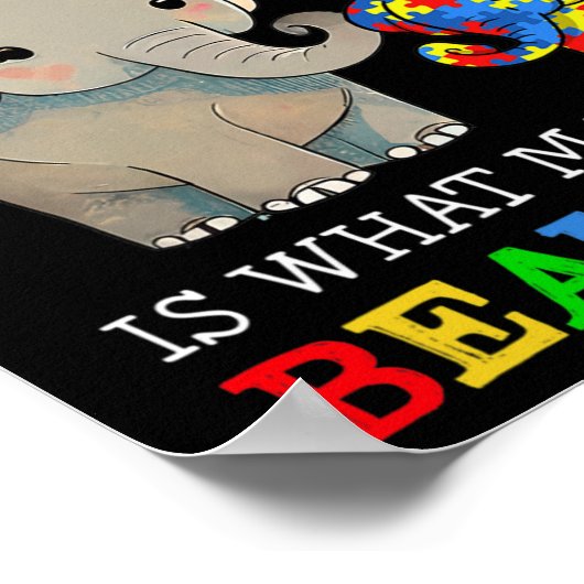 Wat maakt dat je verschillende ellephant mam-autis poster (Hoek)