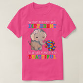 Wat maakt dat je verschillende ellephant mam-autis t-shirt (Design voorkant)