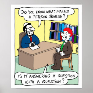 Wat maakt een joods persoon poster