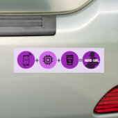 Wat maakt een Nerd Girl Bumpersticker (Op auto)