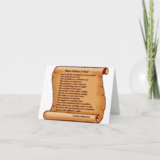 Wat maakt een vader kaart (Voorkant)