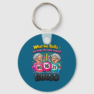 Wat maakt en houdt de dames lachend grappige bingo sleutelhanger