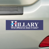 Wat maakt het uit - Anti-Hillary - wit Bumpersticker (Op auto)